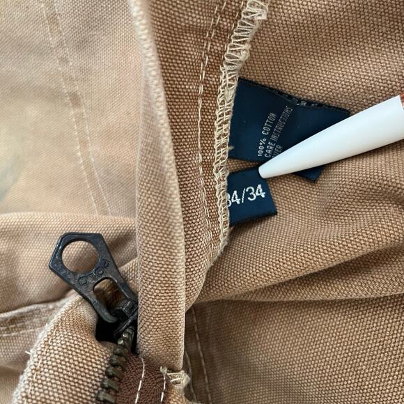 Vintage 90s / Y2K Polo Ralph Lauren Canvas Carpenter Pants // Size 34 x 34 - Picture 7 of 7
